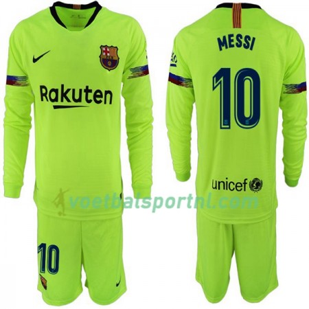 FC Barcelona Messi 10 Kind Uit Tenue 2018-19 L/S